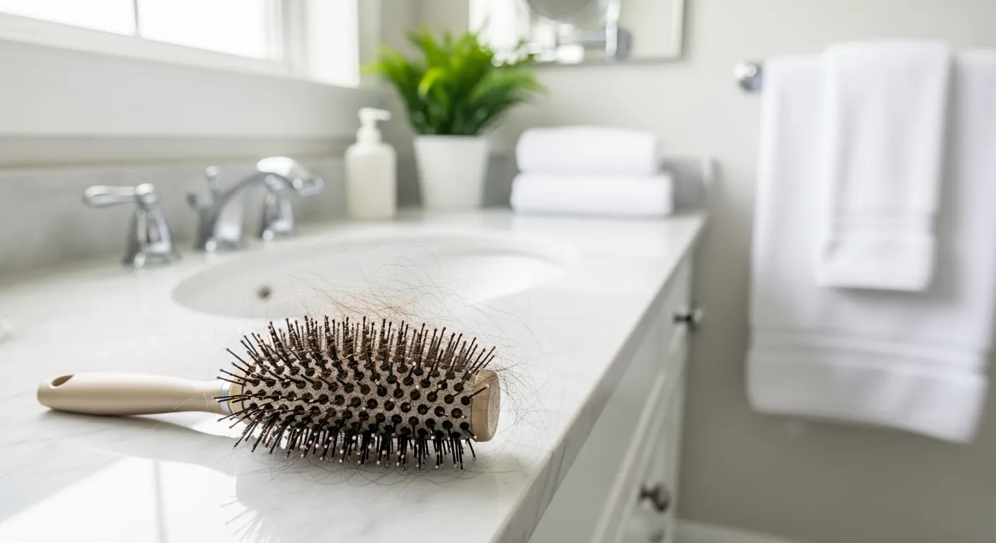 Nettoyer une brosse salle et pleine de cheveux