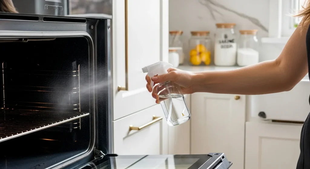 Vaporiser du citron pour nettoyer un four très encrassé sans se fatiguer