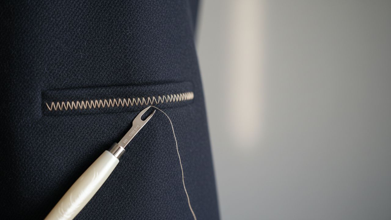 Découdre les poche d'un manteau