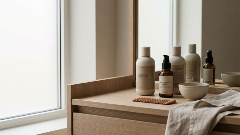 Bouteilles d'après shampoing