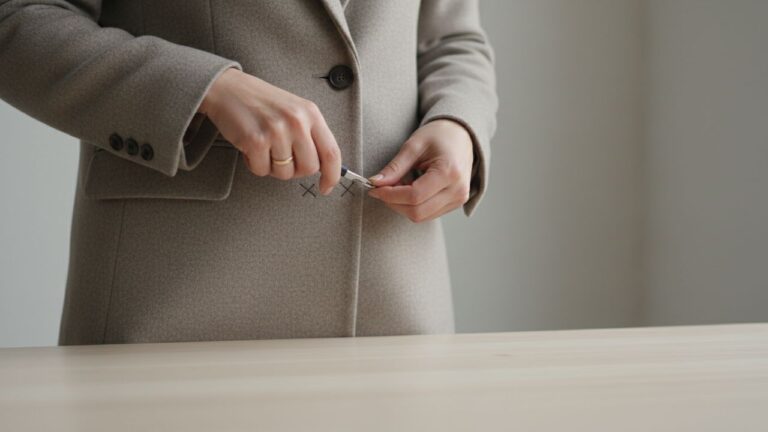 Manteau neuf avec les poches cousues