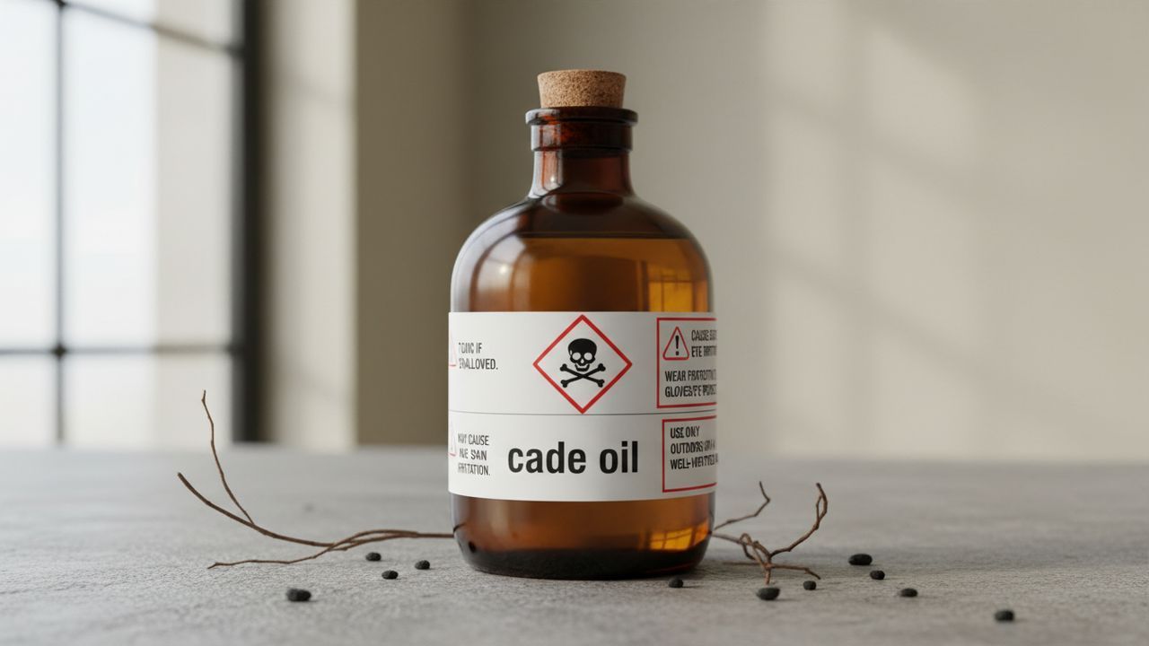 Bouteille d'huile de cade