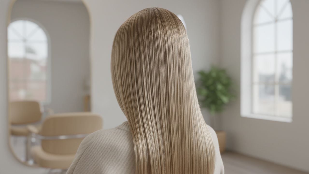Cheveux parfaitement lissés
