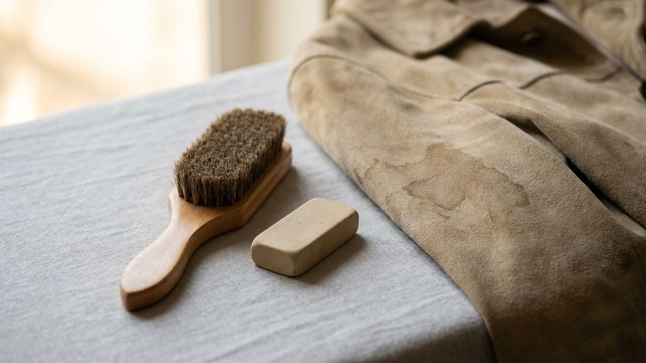 Découvrez l'astuce pour enlever les taches sur une veste en daim
