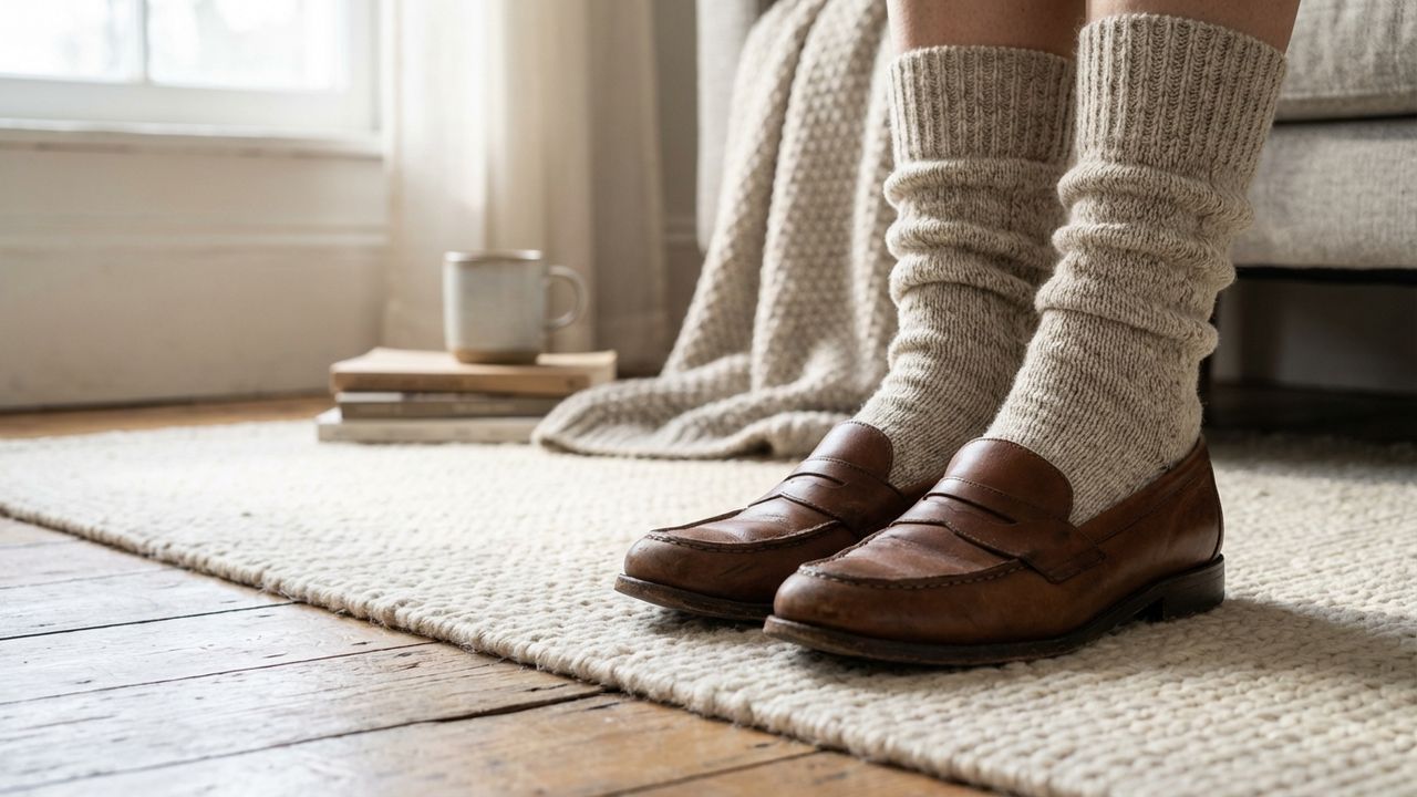 Le fait de porter vos chaussures avec des chaussettes épaisses permet de gagner en aisance.