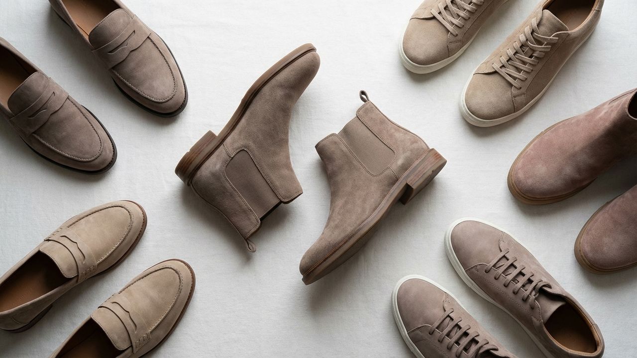Différentes paires de chaussures en nubuck