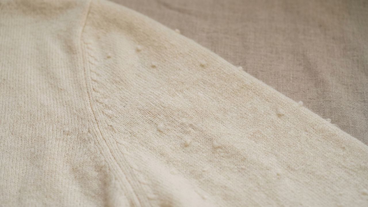 Pull en laine bouloché
