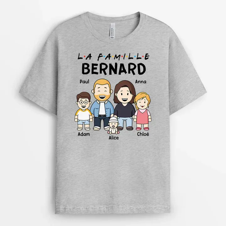 T-shirt unique avec toute la famille