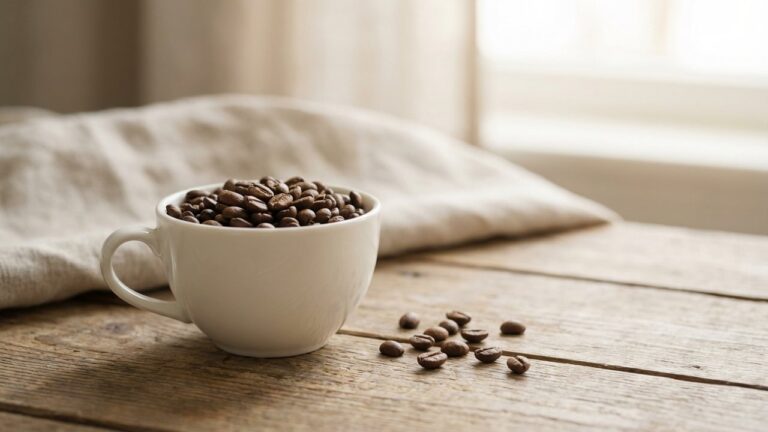 Tasse de café de spécialité avec grains de qualité