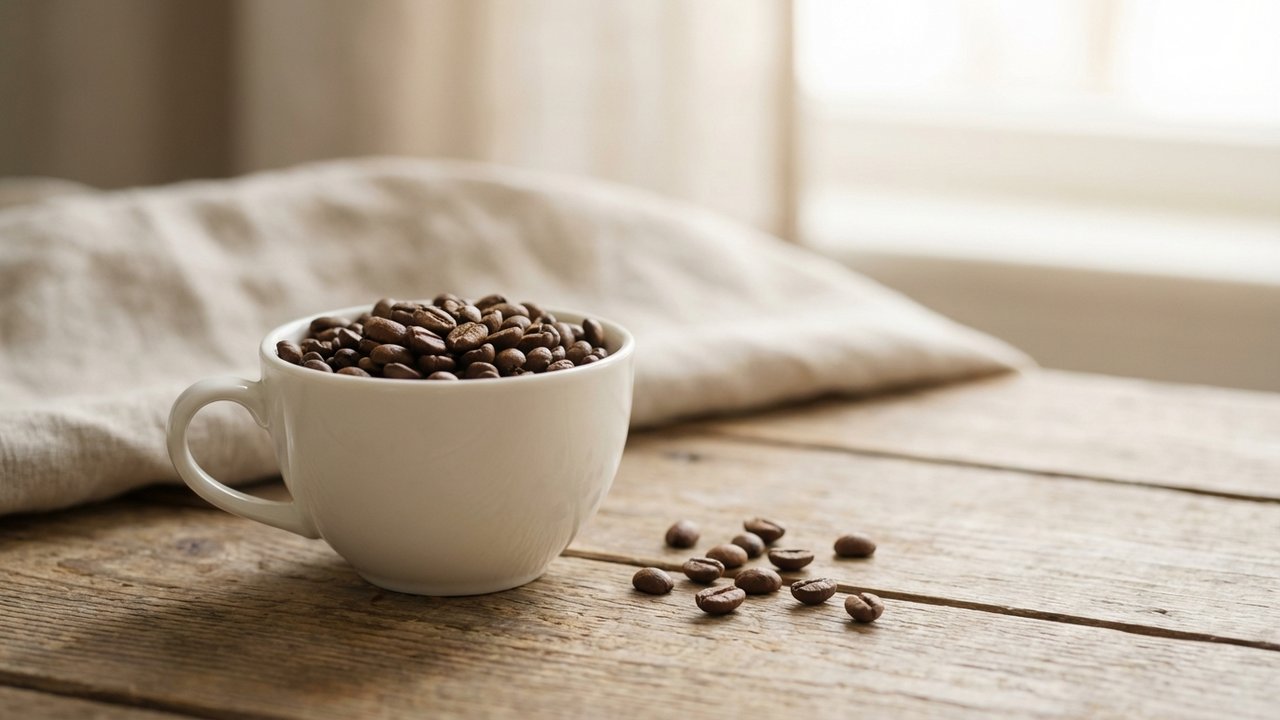 Tasse de café de spécialité avec grains de qualité