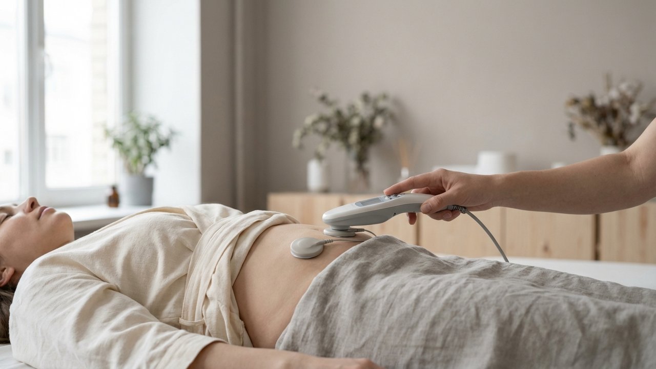 Traitement d'électrostimulation haute intensité pour tonifier le ventre