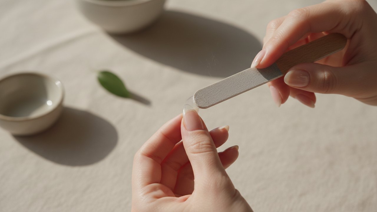 Limage d'une capsule d'ongle gel pour ajuster la forme