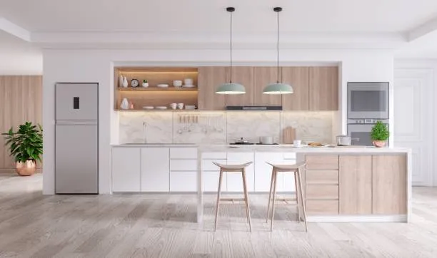 cuisine moderne équipée îlot central