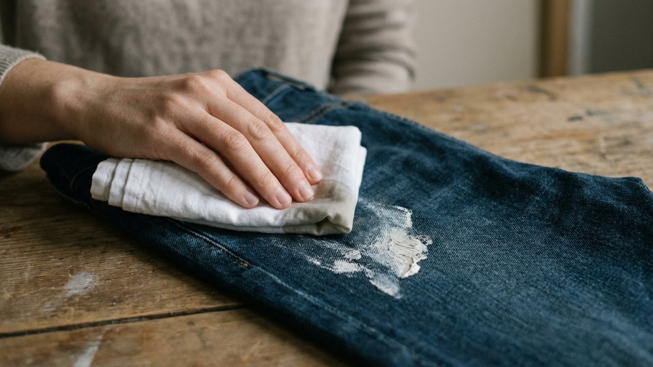 Utilisation du white spirit pour nettoyer une tache de peinture à l'huile