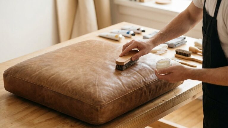 Restauration d'un cuir ancien avec crème nourrissante