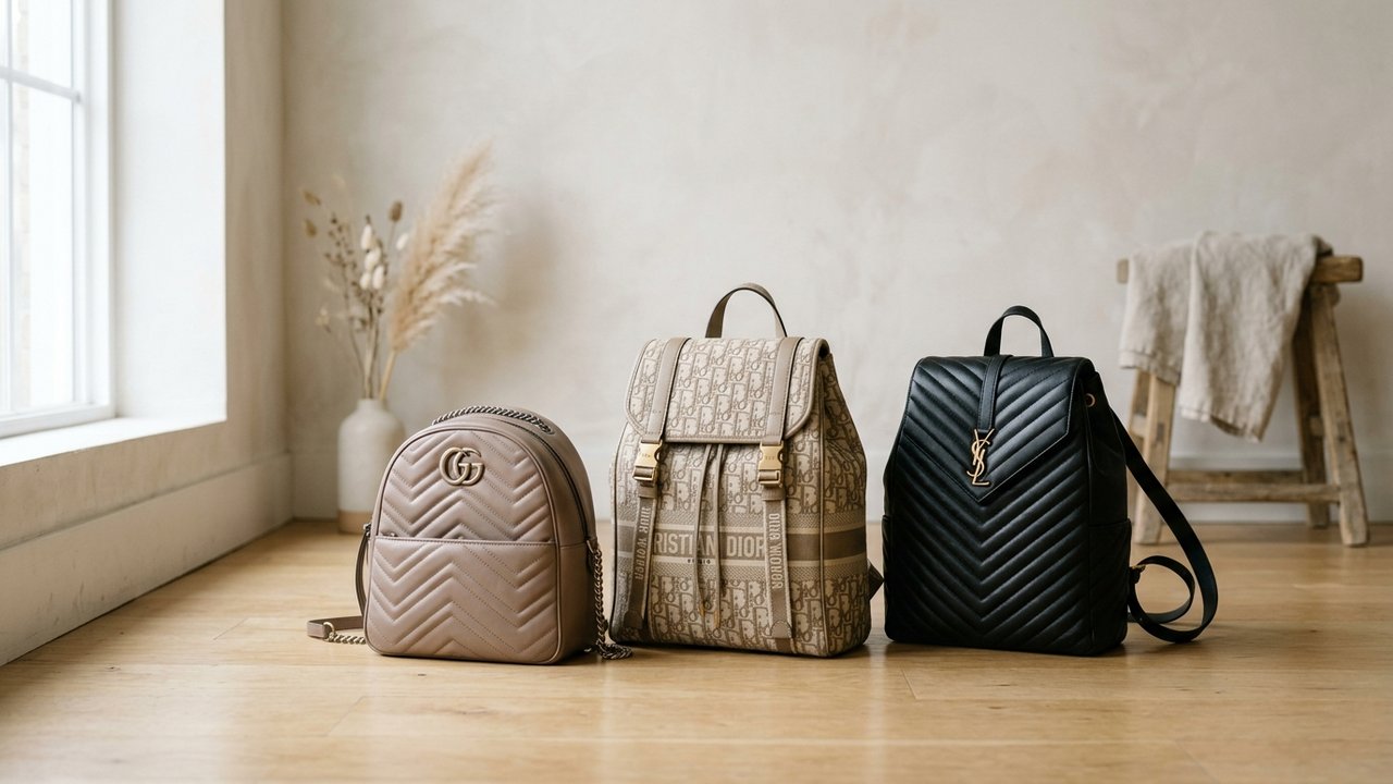 Collection de sacs à dos de marques de luxe françaises et internationales