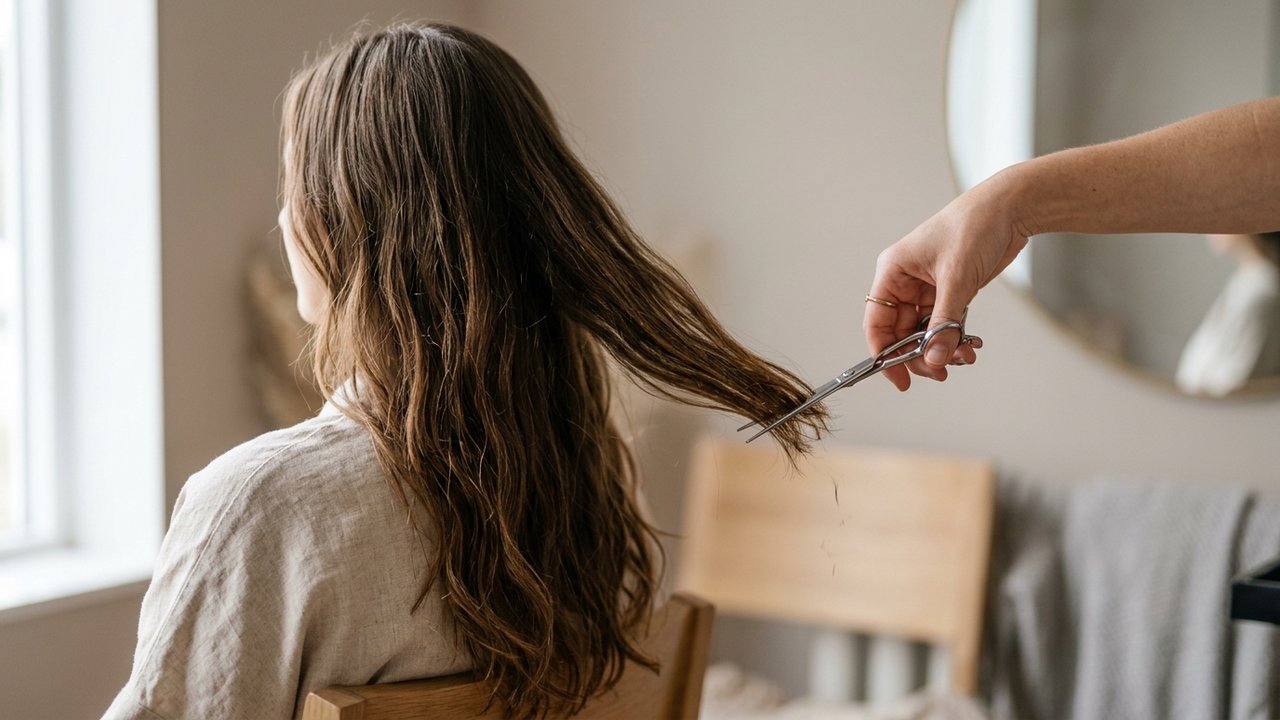 Coupe régulière des pointes de cheveux pour limiter les fourches