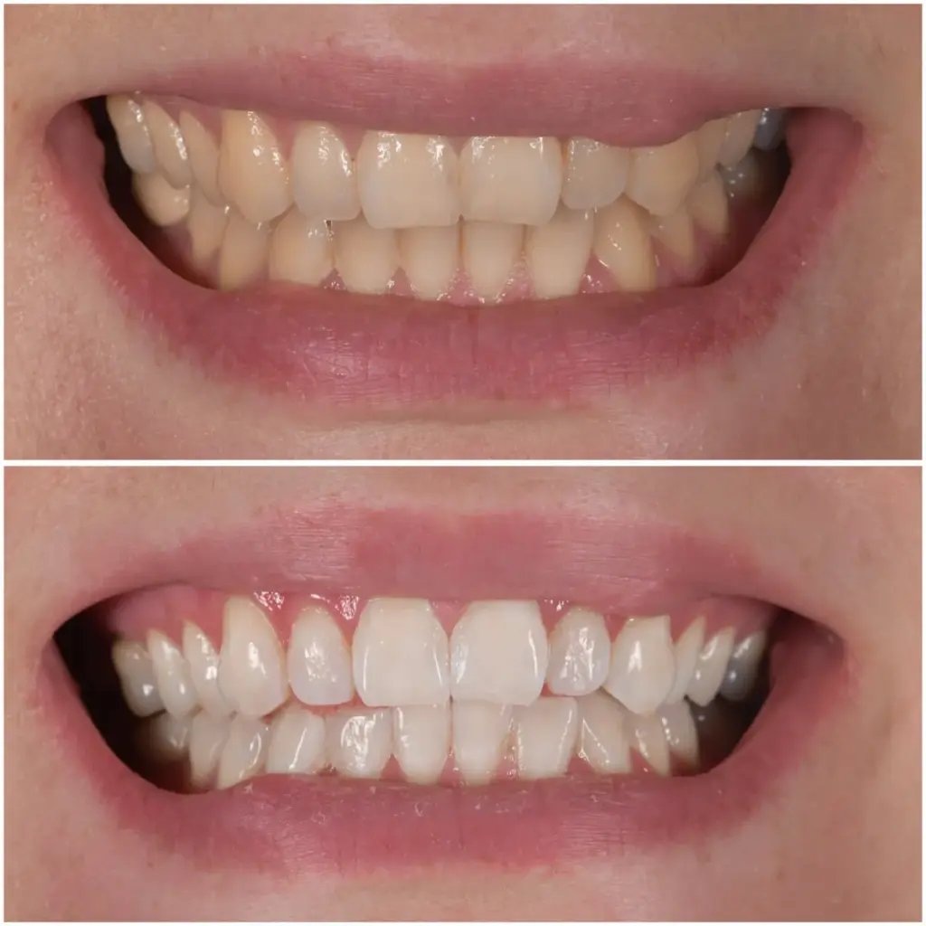 Dentition avant et après le traitement