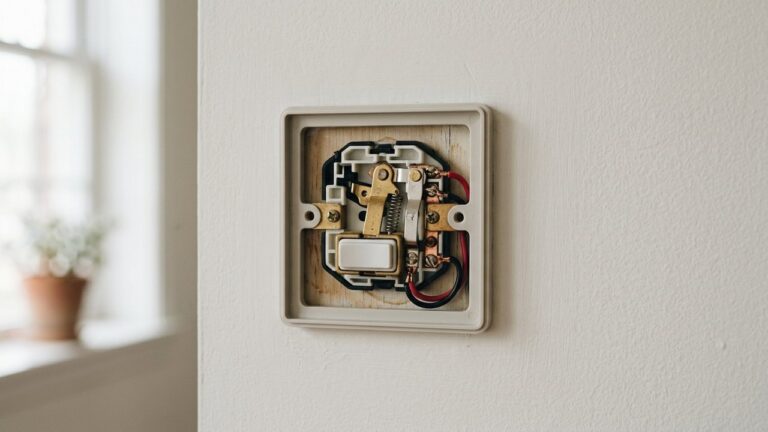 Interrupteur bouton poussoir avec mécanisme interne visible