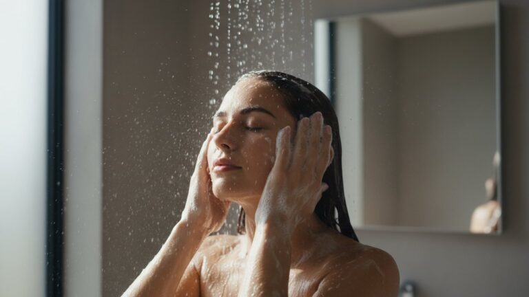 Massage du cuir chevelu pendant la routine anti-pelliculaire