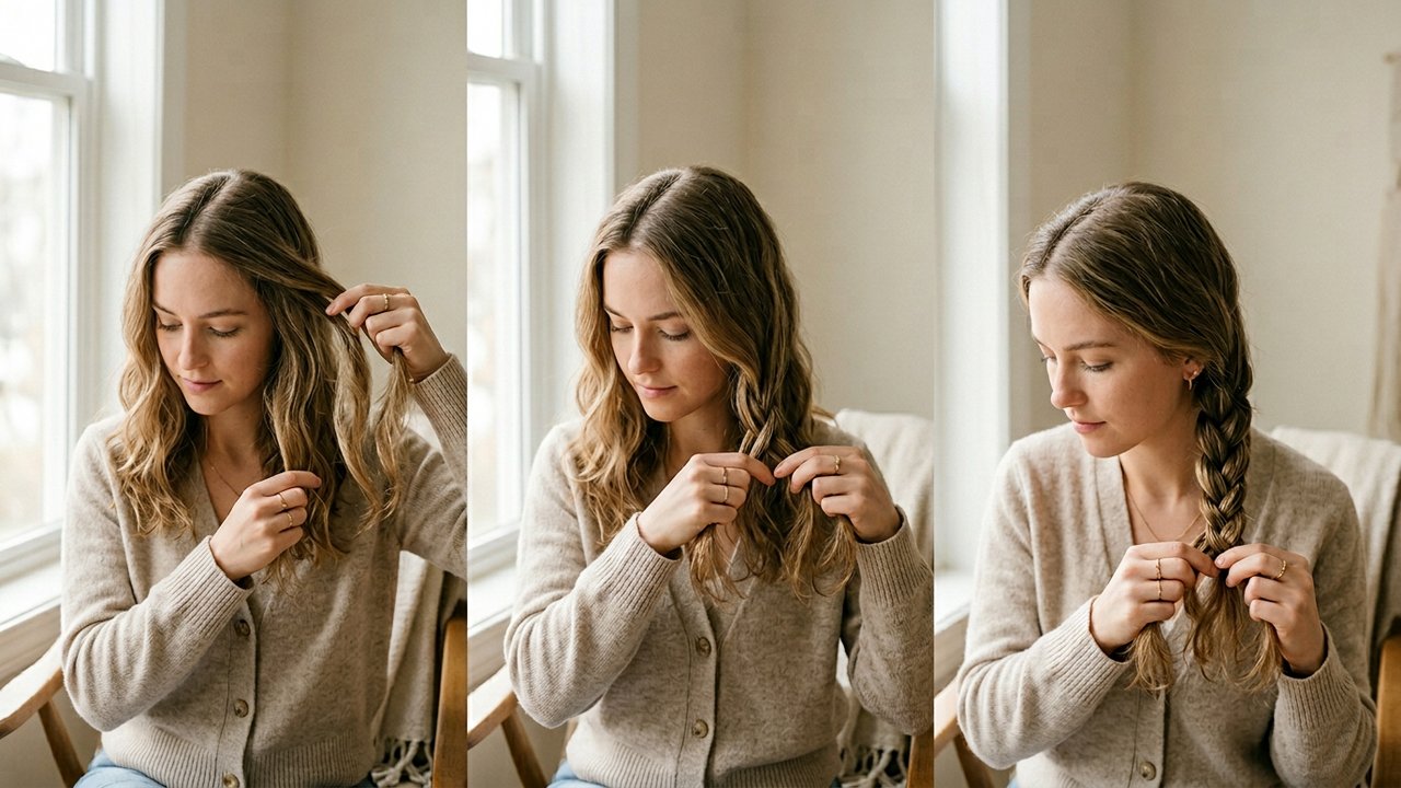 Technique de tressage natte à trois brins pas à pas