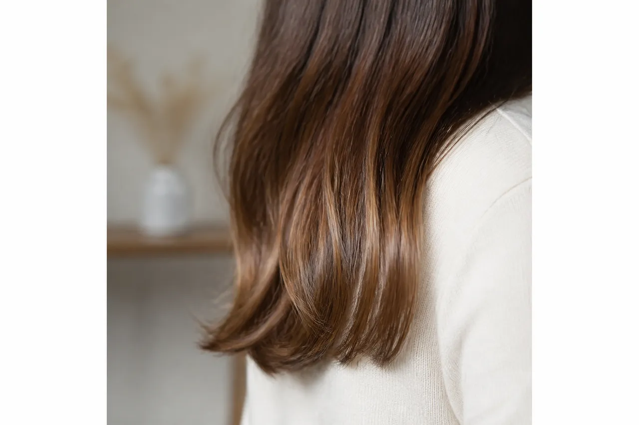 Pointes de cheveux épaisses et brillantes après une coupe