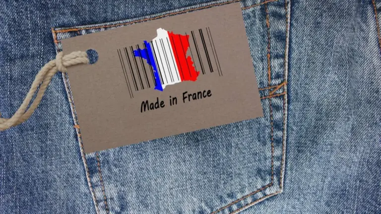 Étiquette Made in France sur un jean