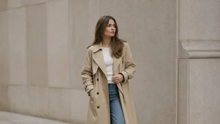 Trench femme beige porté au quotidien avec style